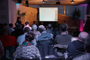 Auch der zweite Bürgerinformationsabend war gut besucht. Foto: Simone Ziebart, Goethe-Universität Frankfurt am Main